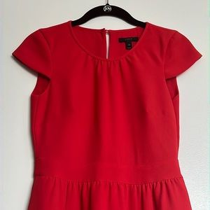 J.Crew Cap Sleeve Red Mini Pocket Dress 00